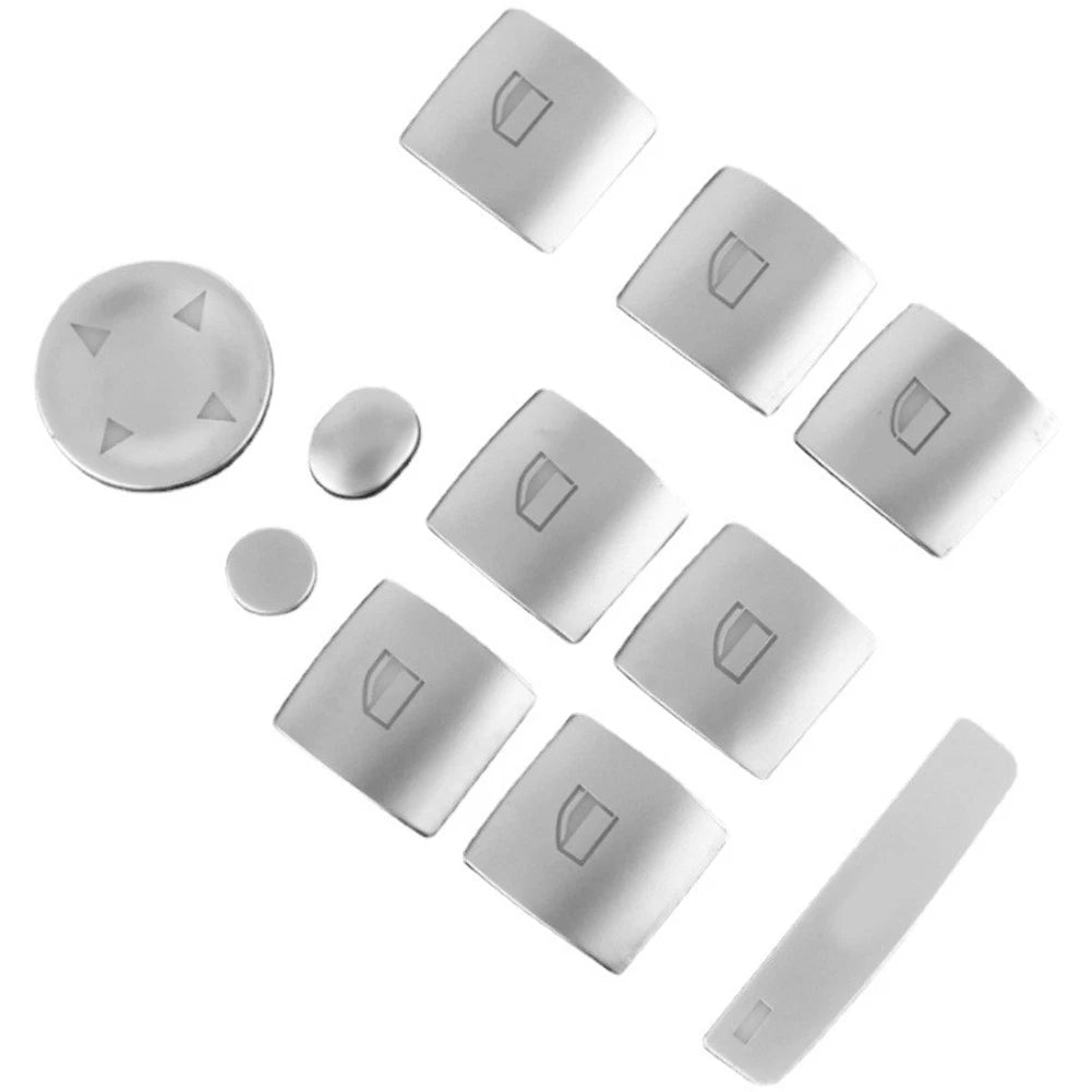 Silver Switch Button Cover Trim for BMW 3 Series E90, X6 E71, X5 E70 (2006–2013)
