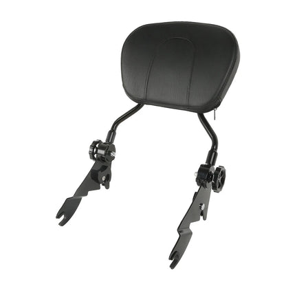 Chrome/Black Adjustable Backrest Sissy Bar for Harley Street Glide (2009–2025)