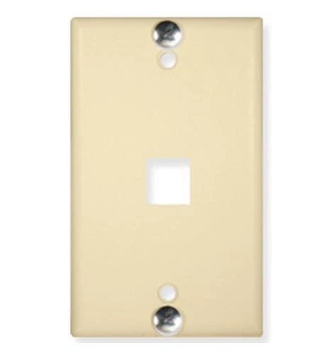 Wall Plate for ICC IC107FFWIV (1-Port, Flush, Ivory)