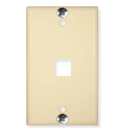 Wall Plate for ICC IC107FFWIV (1-Port, Flush, Ivory)