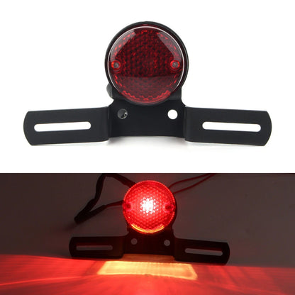 Round Red Brake Tail Light For Bobber Chopper Cafe Racer ATVS Motorcycle po