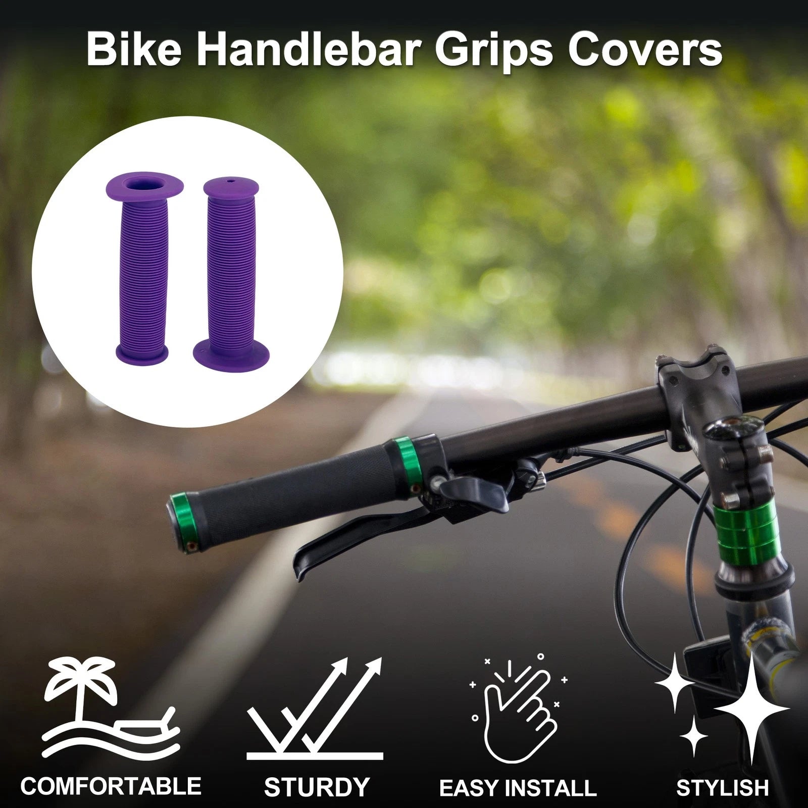 Handlebar Grip Covers 110mm Soft End Grips Protector for MTB Bike 1 Pair