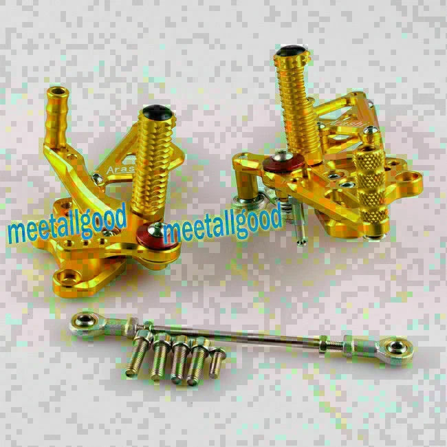 CNC Rearset Foot Pegs for Kawasaki Ninja 300 (2013) - Gold