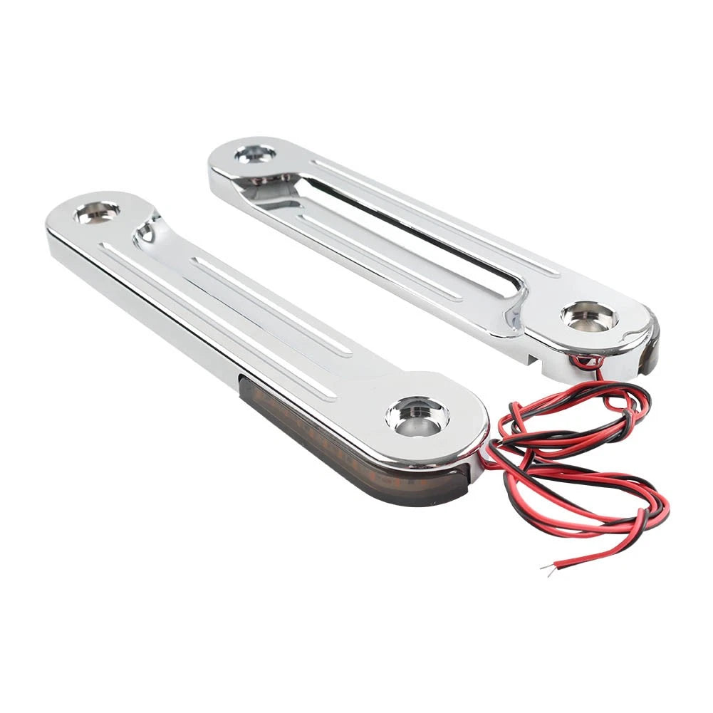 Front LED Flush Fork Turn Signal Brackets for Harley Tri Glide Ultra Classic
