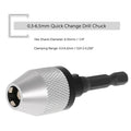 Keyless Drill Bit Chuck Adapter for Driver (0.3-6.5mm, 1/4" Hex Shank)