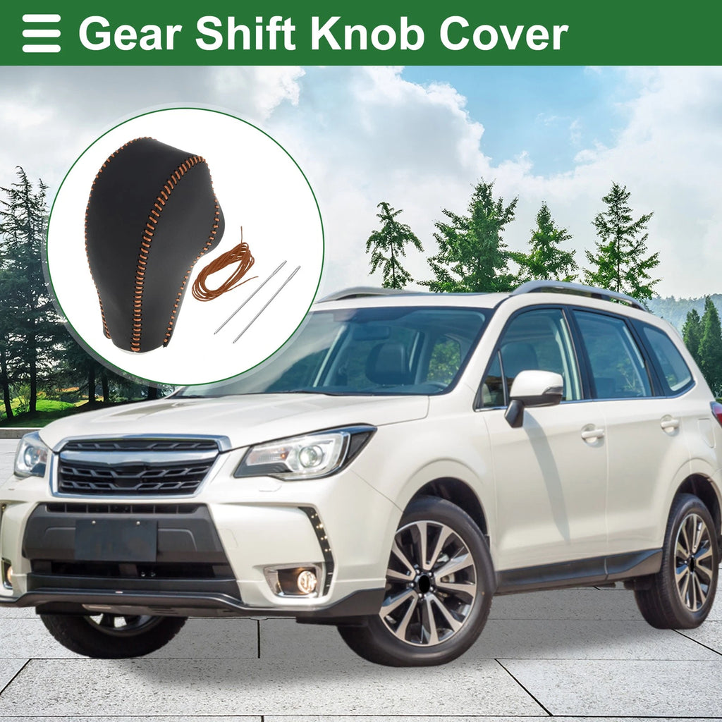 Gear Shift Knob Cover Replacement for Subaru Forester 2014–2017 Faux Leather