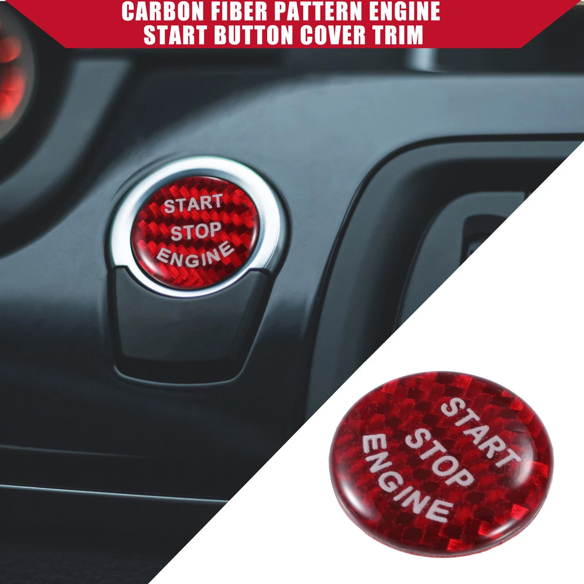 Engine Start Stop Button Cover Carbon Fiber for BMW 1 Series F20 (2012–2018)