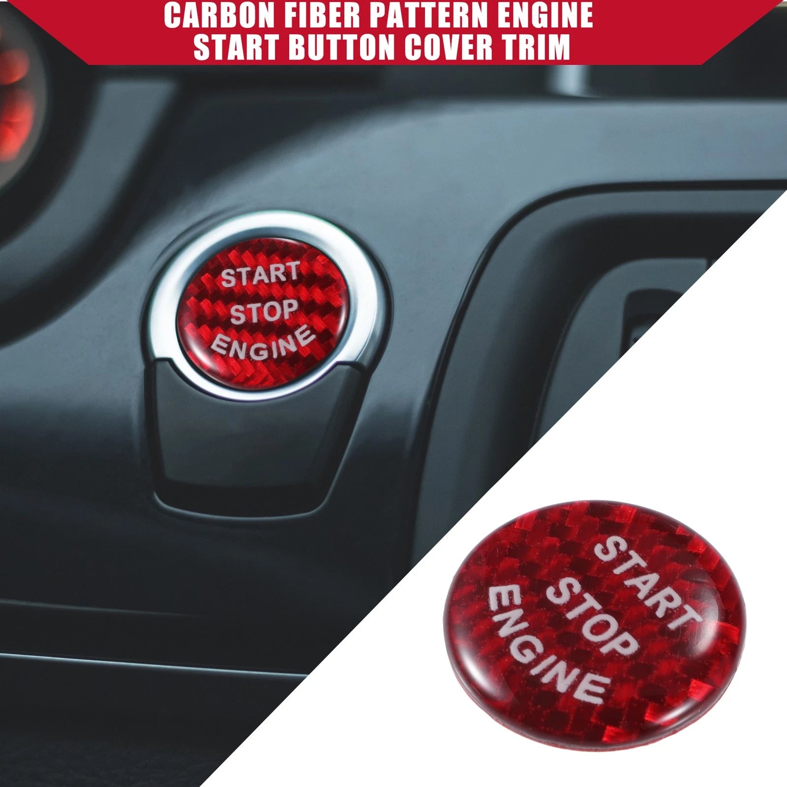 Engine Start Stop Button Cover Carbon Fiber for BMW 1 Series F20 (2012–2018)