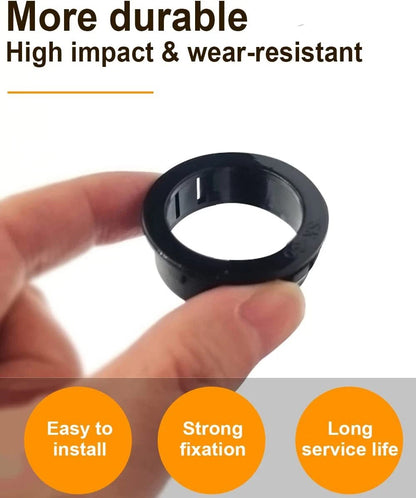 160PCS Cable Snap Bushing Grommet for Universal Applications (Black)