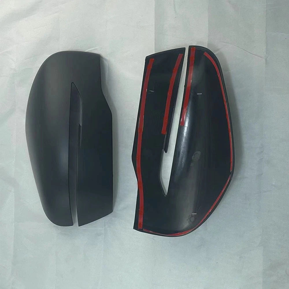 2Pcs Black Wing Side Mirror Covers For Nissan Navara NP300 2014-2020 Replacement