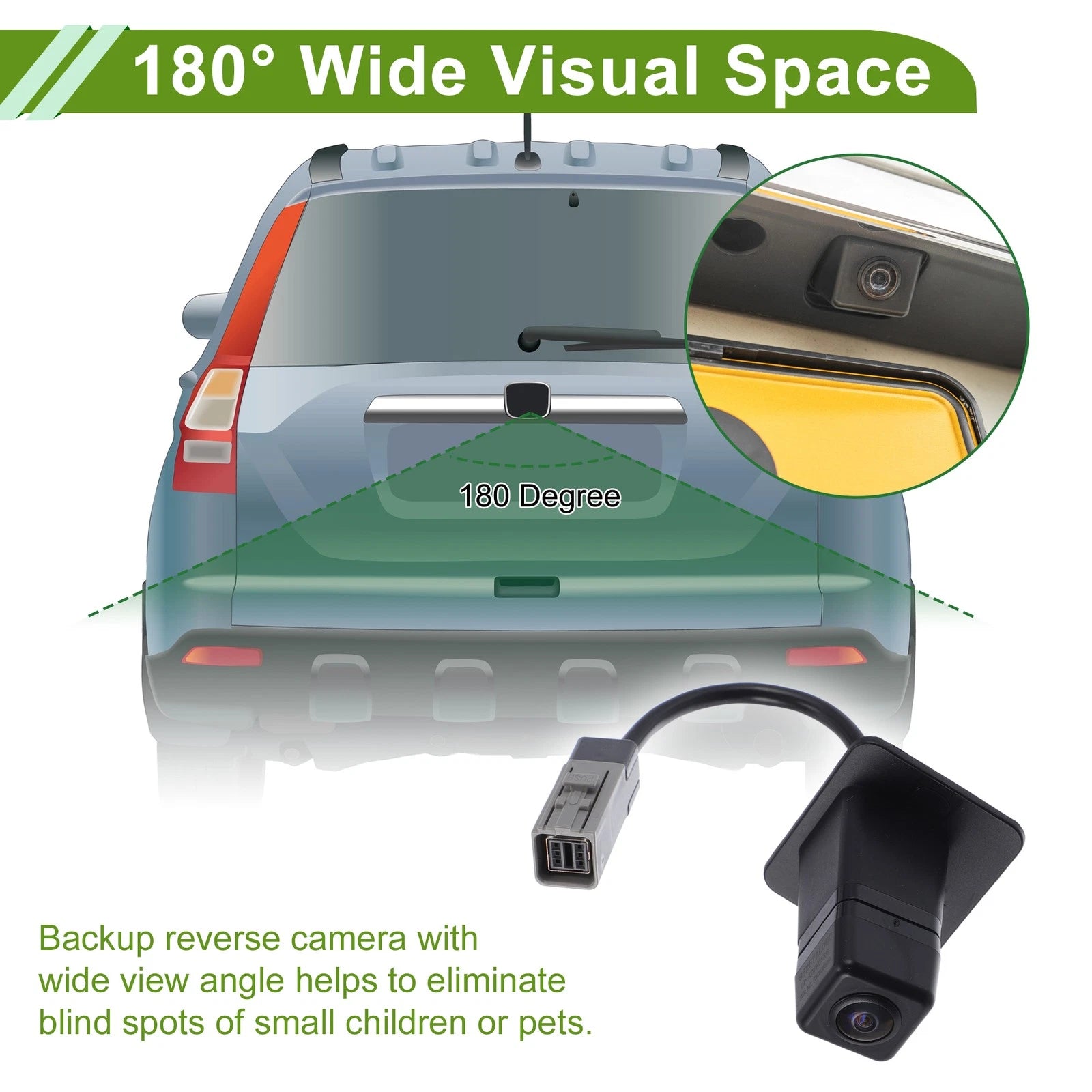 Rear View Camera Backup Reverse Camera 120-180° for Subaru Legacy 2010-2014
