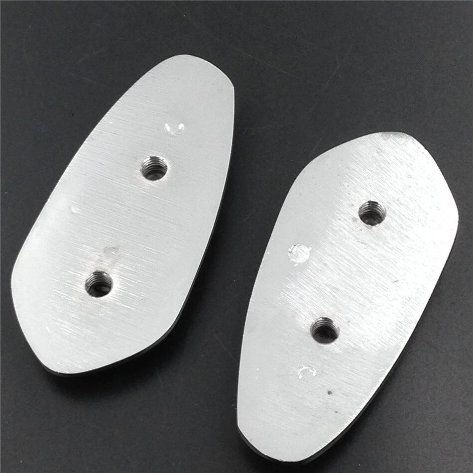 Mirror Block Off Base Plates for Yamaha R6 (1999–2009) Chrome