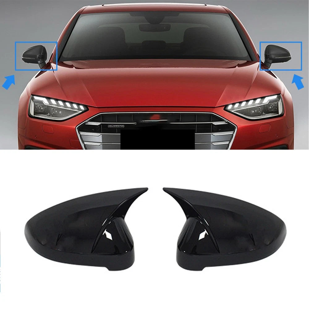 Gloss Black Side Mirror Cap Covers for Audi A5/S5/RS5 F5 (2018–2025)