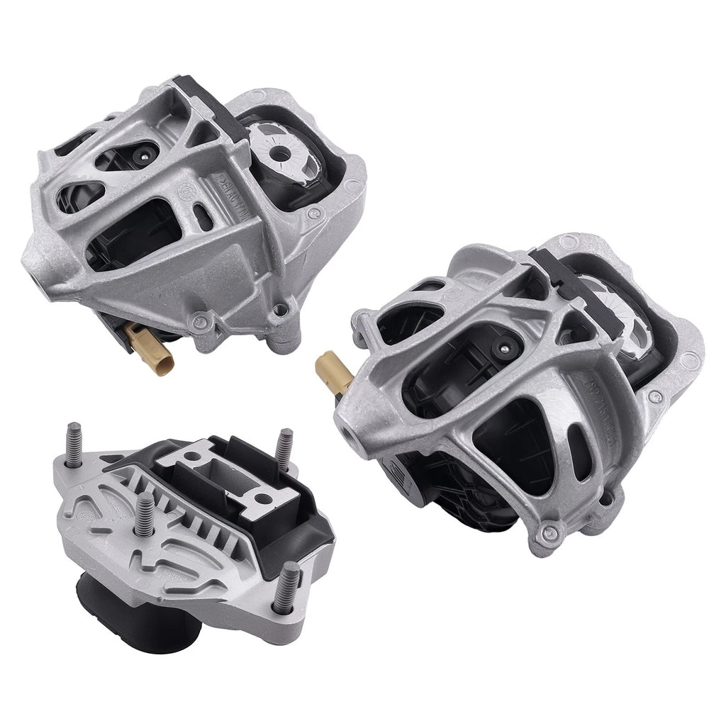 3Pcs Engine Mounts Set for Audi A4 L4-2.0L (2017–2020) 4M0199372FC