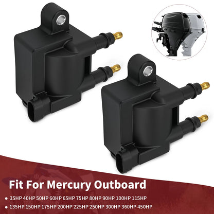 2X Ignition Coil 8M0029482 300-8M0044991 for Mercury Outboard (35HP–450HP)