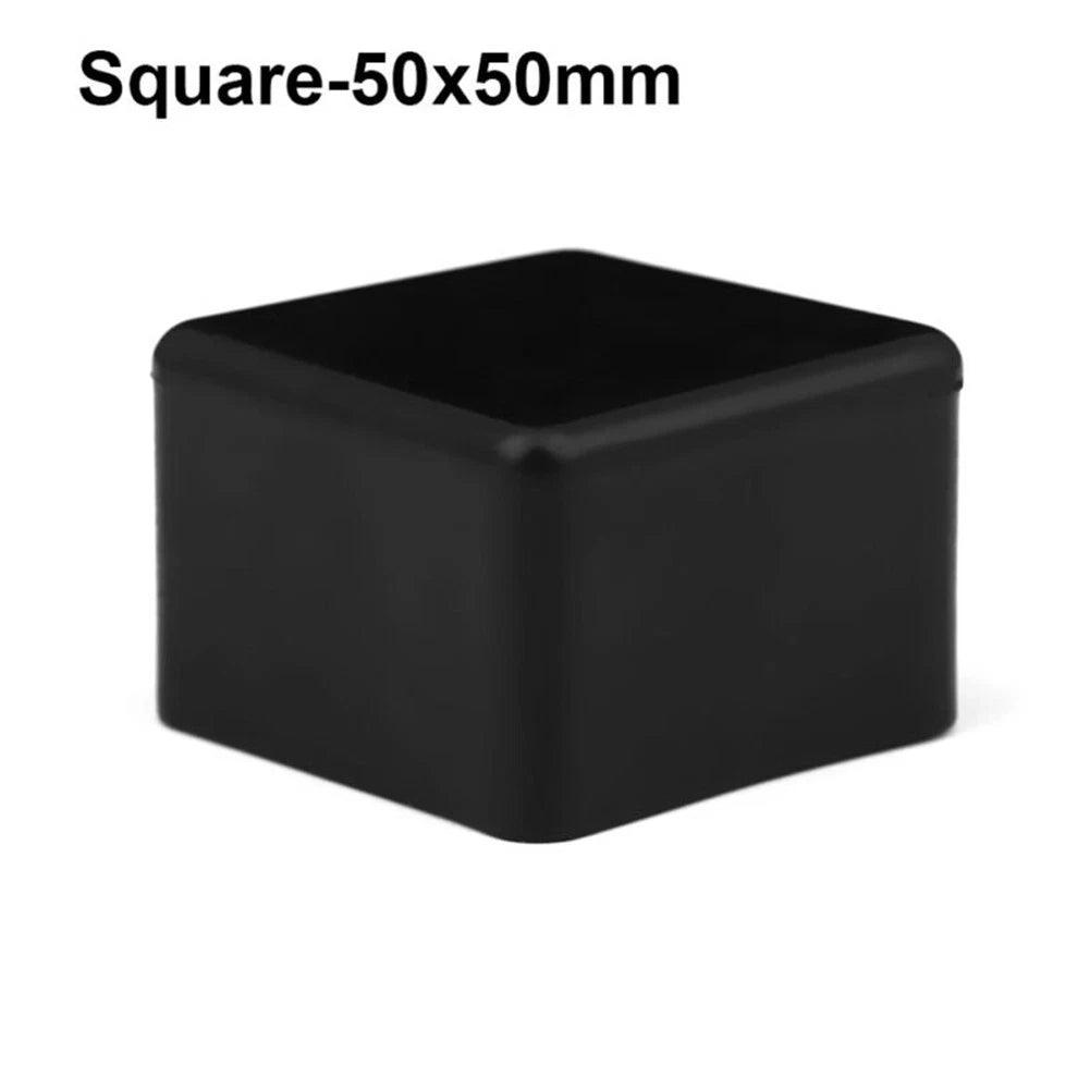 12X Chair Leg Caps for Square Tables - PVC Feet Protectors