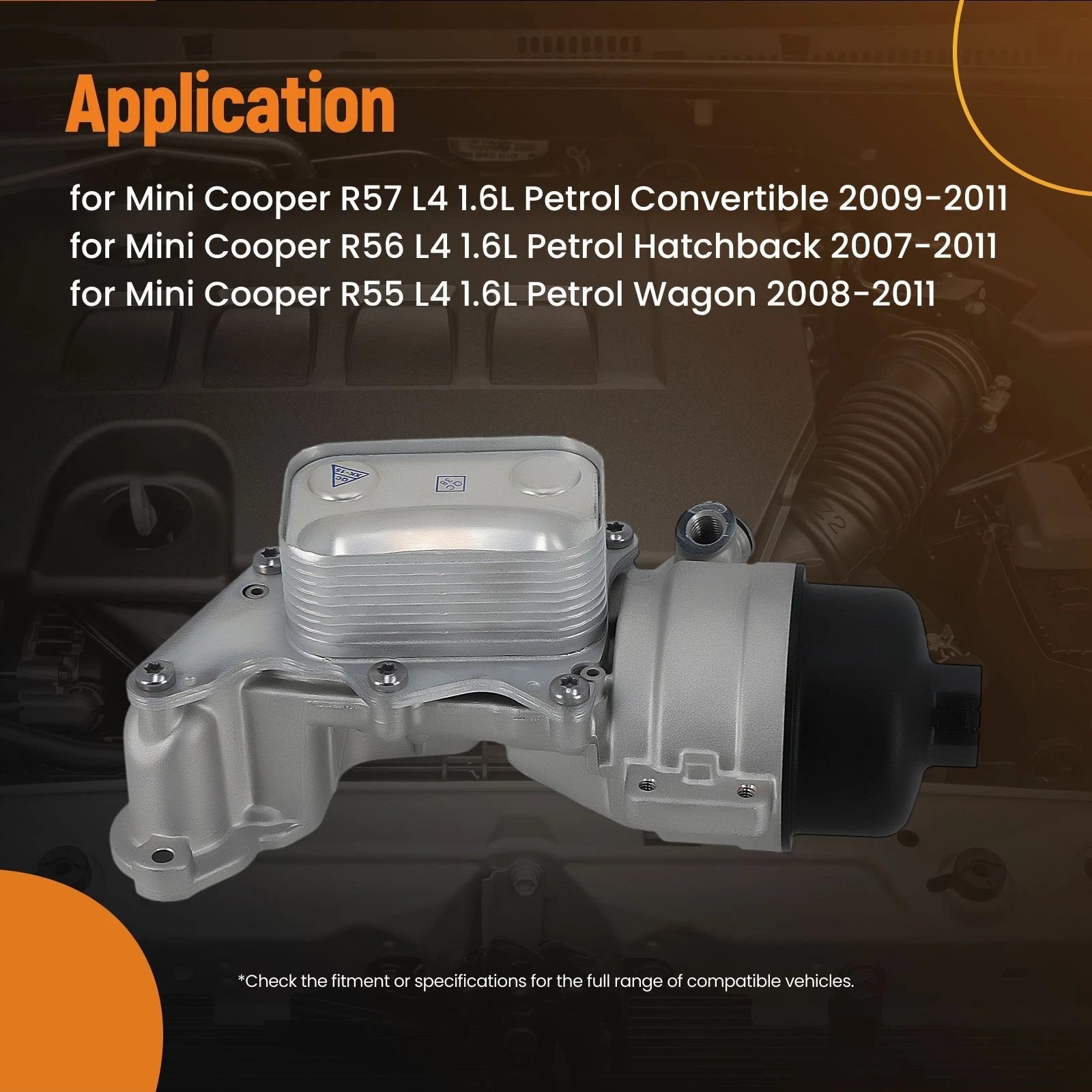 Oil Cooler for Mini Cooper Hatchback R56 1.6L (2007–2011)