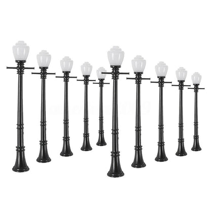 10 PCS LCX04 Lamp Post Lights for Model Railway (12V)