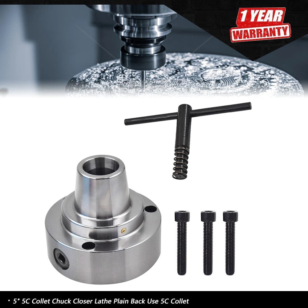 5" 5C Collet Chuck for Lathe (Plain Back)