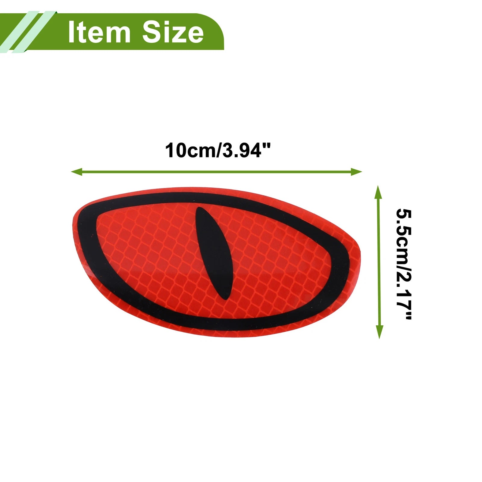 Reflective Bumper Decal for Universal Fit (Fluorescent Red, Devil's Eye)