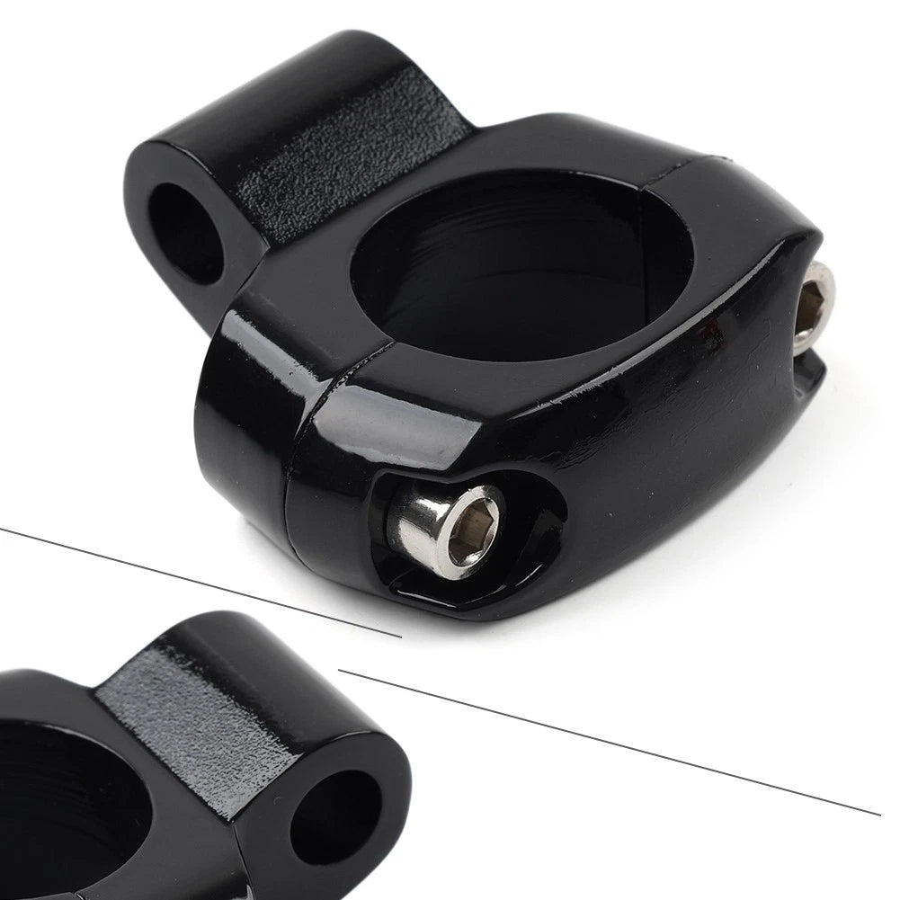 1 Handlebar Mirror Mounting Clamp Holder Bracket For Harley Dyna Fatboy