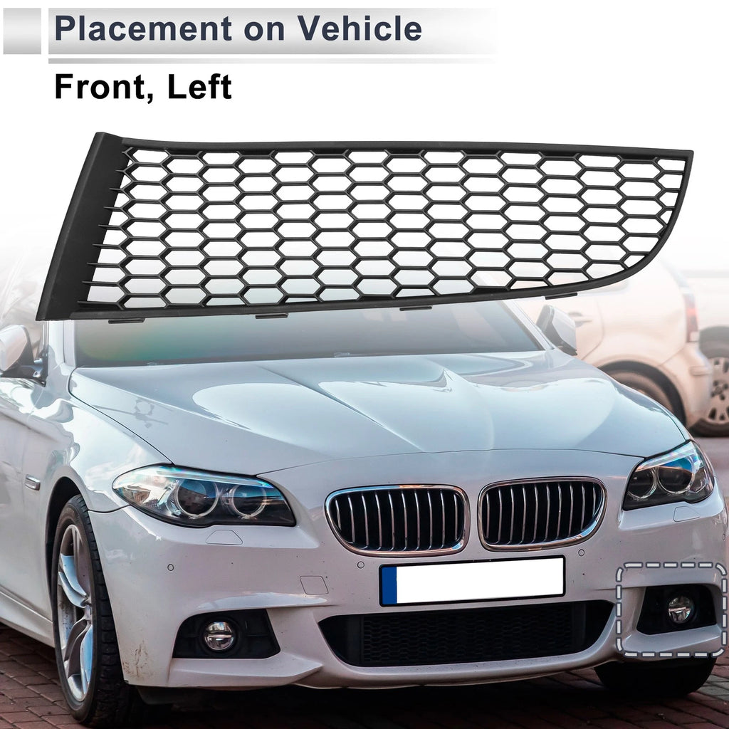 Left Front Fog Light Grill Replacement for BMW 740i (2011–2015) Black