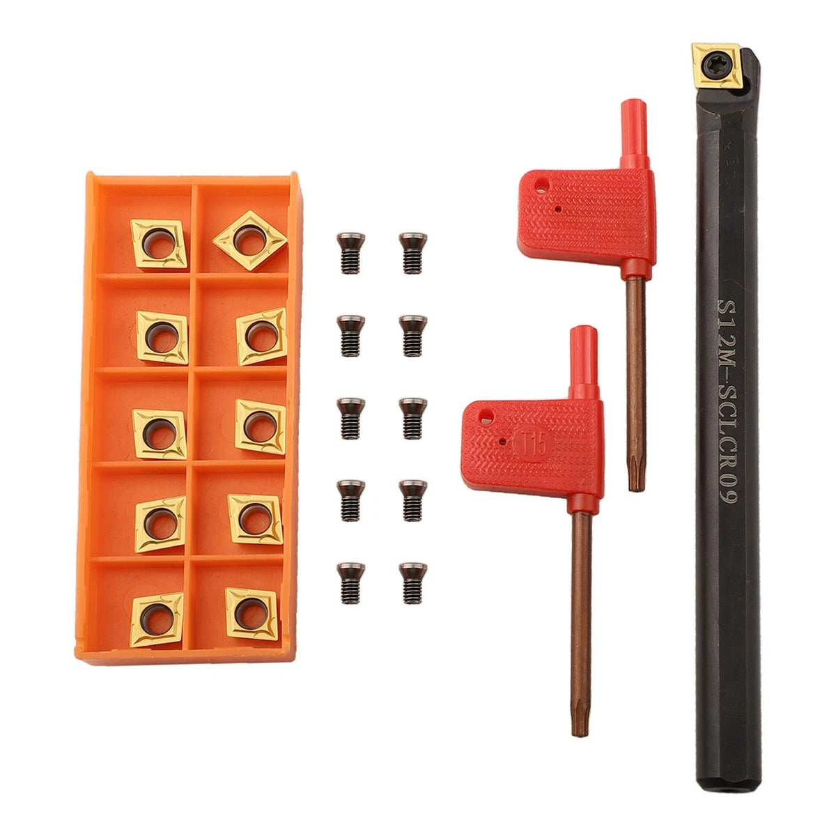 Set of 11 Indexable Inserts for Carbide Turning Tool Holder