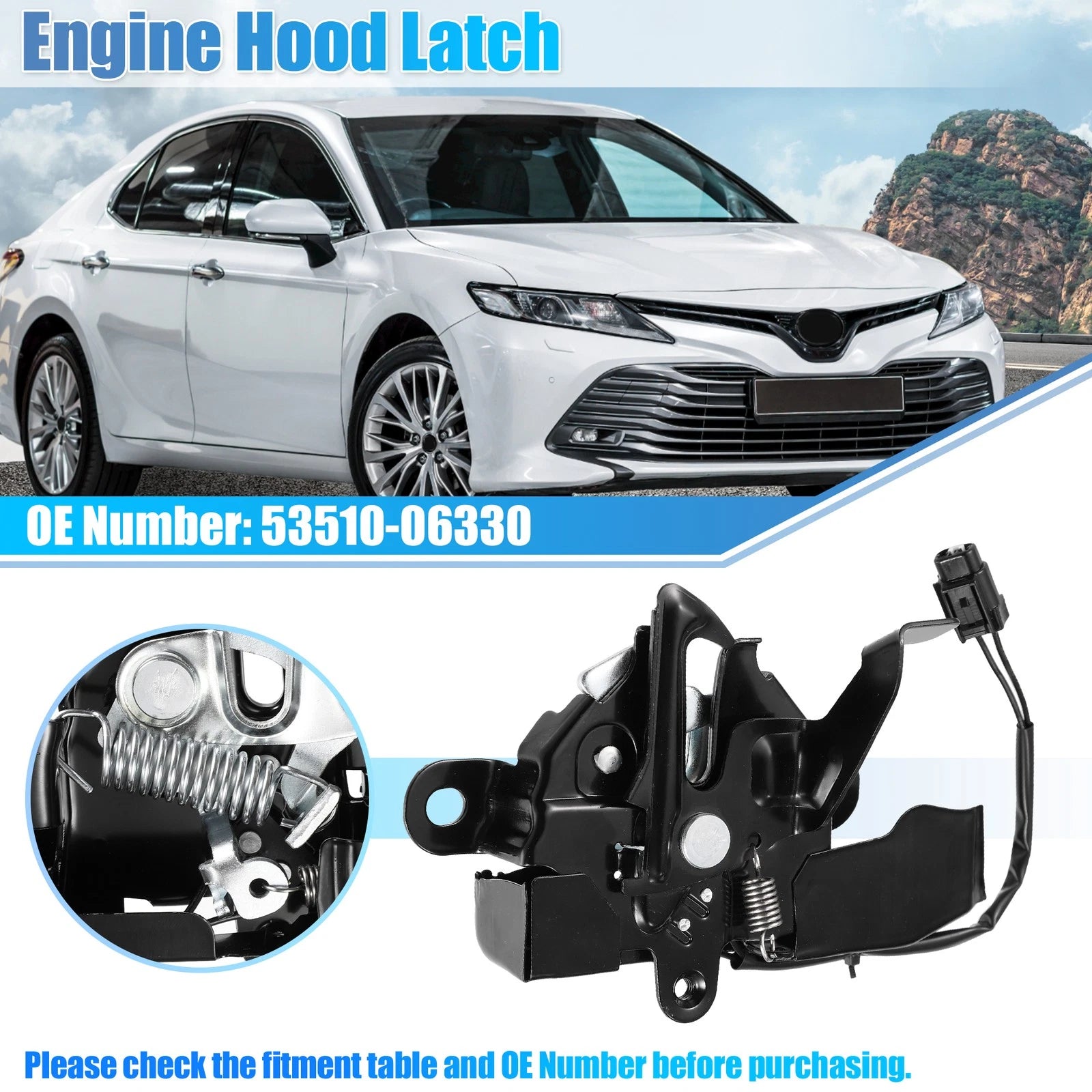 Hood Latch Lock Replacement for Toyota Camry (2007–2011)