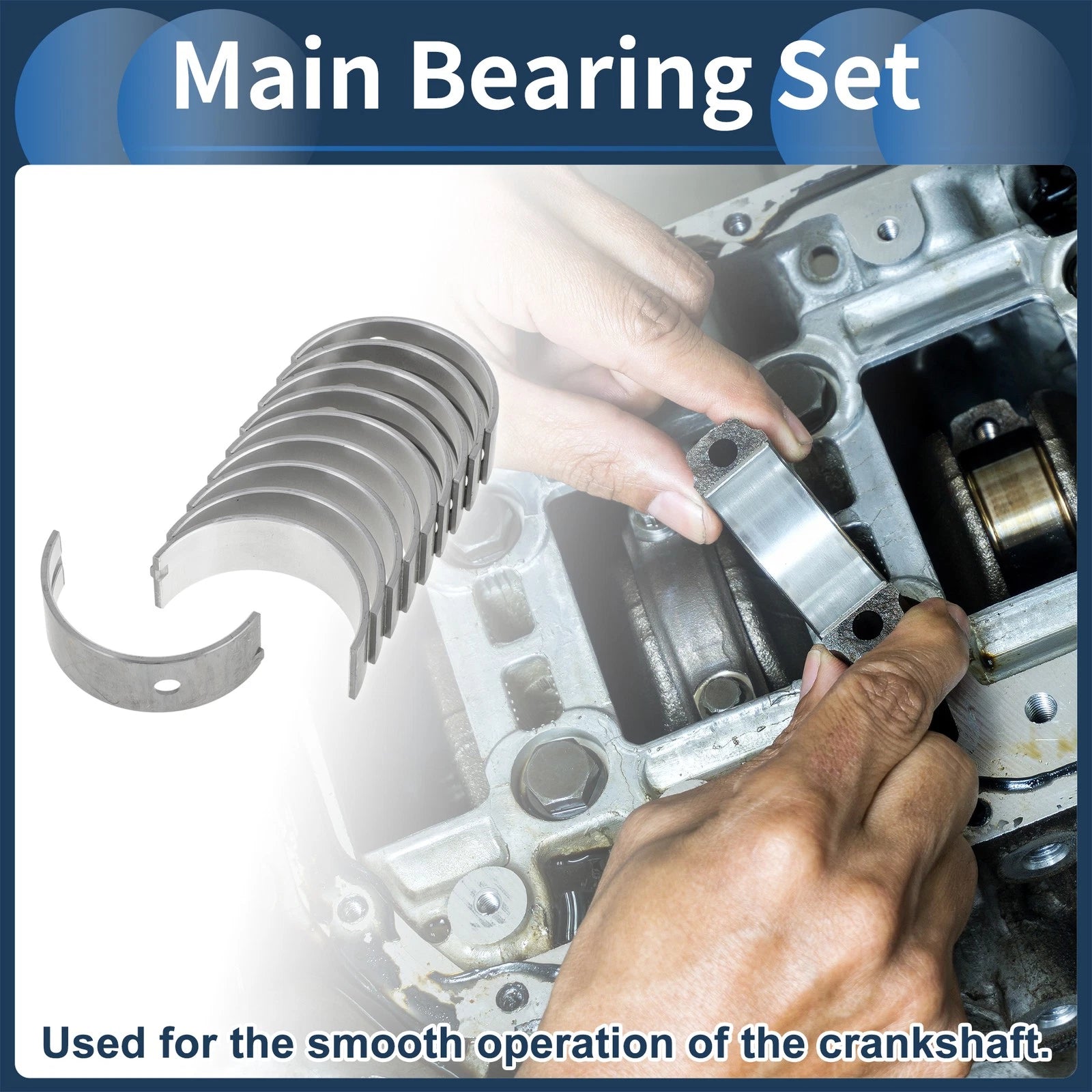 Engine Main Bearing Set Replacement for Toyota Corolla (1986–1995)
