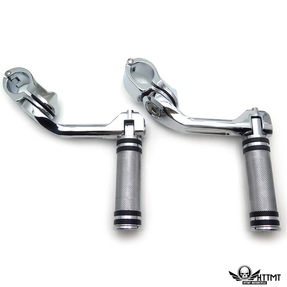 Chrome 5" Long Foot Peg Kit for Harley Davidson SuperLow 1200T (2014–2017)