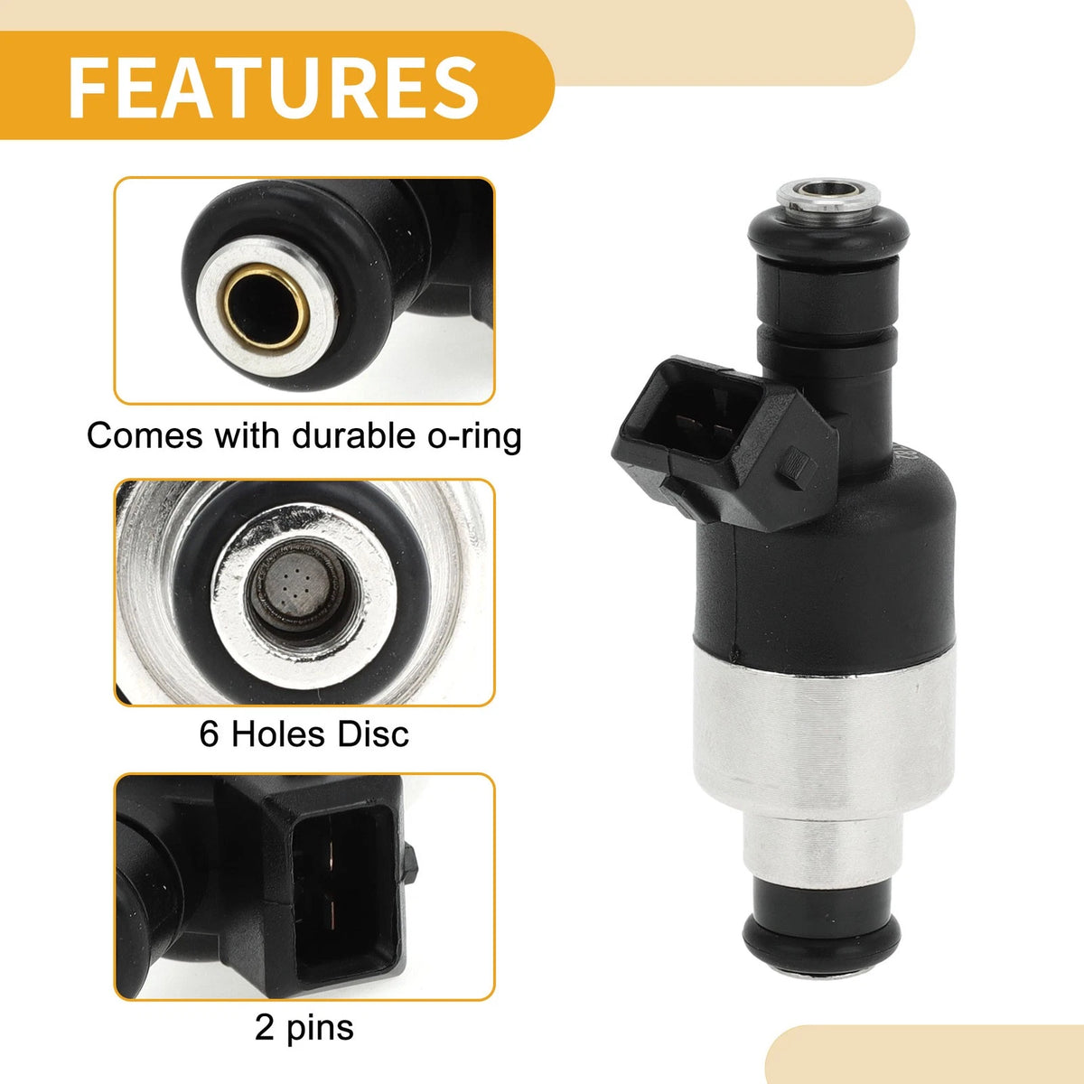 Fuel Injector Replacement for Buick Regal (1988–1993) 1 Pc Black