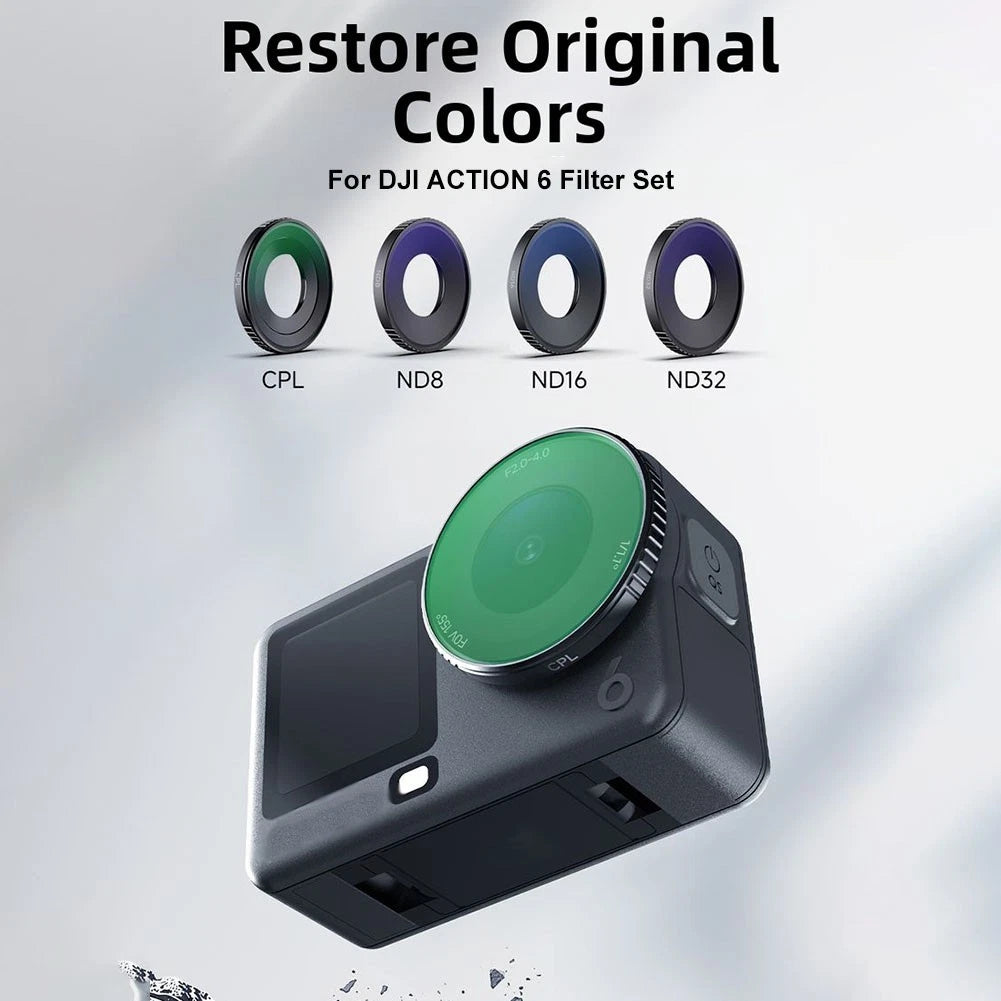 4X Filter Kit for DJI Action6 (CPL ND8 ND16 ND32)