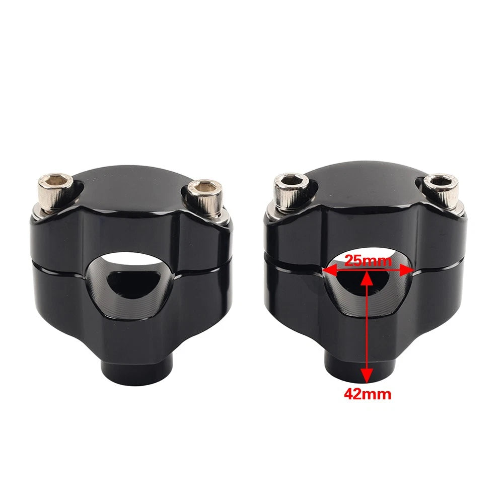1.65" Tall Handlebar Riser Mount Clamp For Harley Dyna Softail Sportster 1" Bar