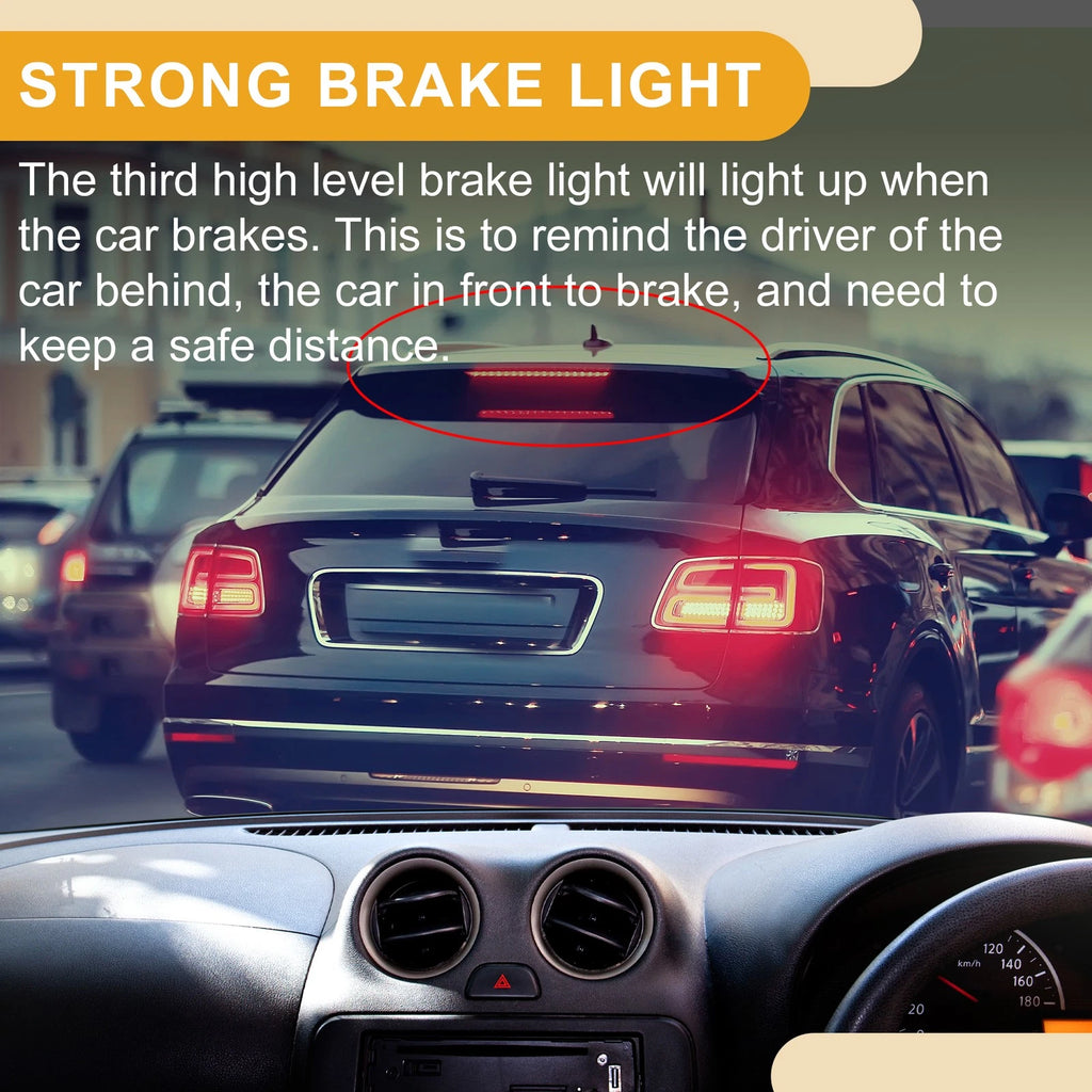 Third Brake Stop Light for Mercedes-Benz E550 (2012–2017) ABS Black