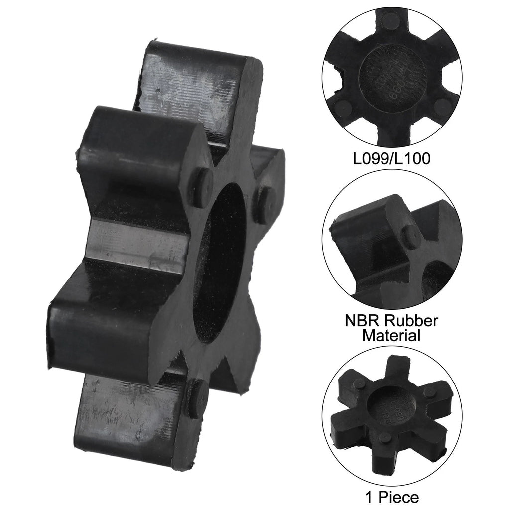 Jaw Coupling with Rubber Center Insert for Efficient Transmission (L099/L100)