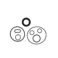 Seal Kit for Steering Pump Replacements (Black)
