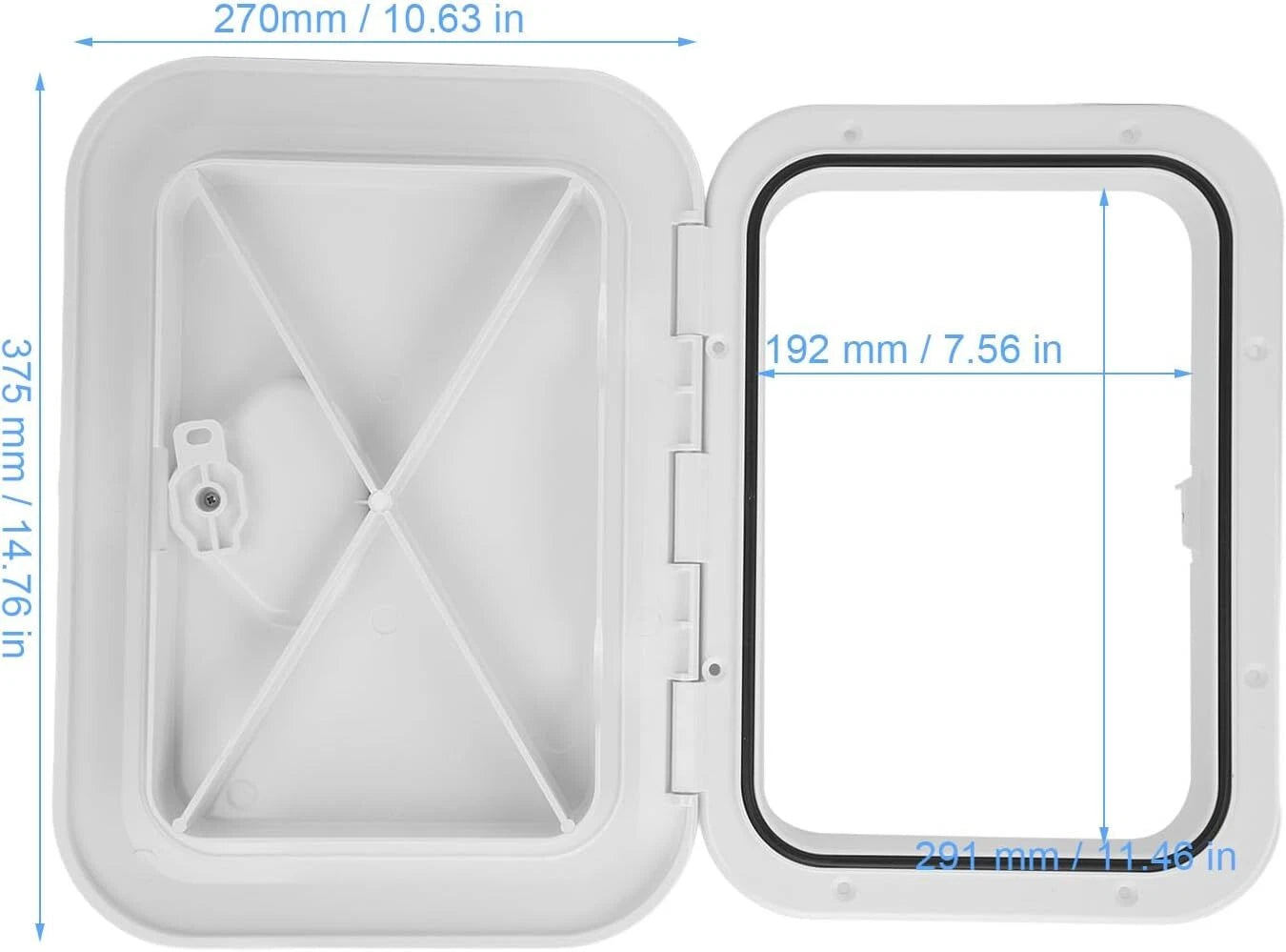 Marine Access Hatch Lid for Boat (10-5/8" x 14-3/4")
