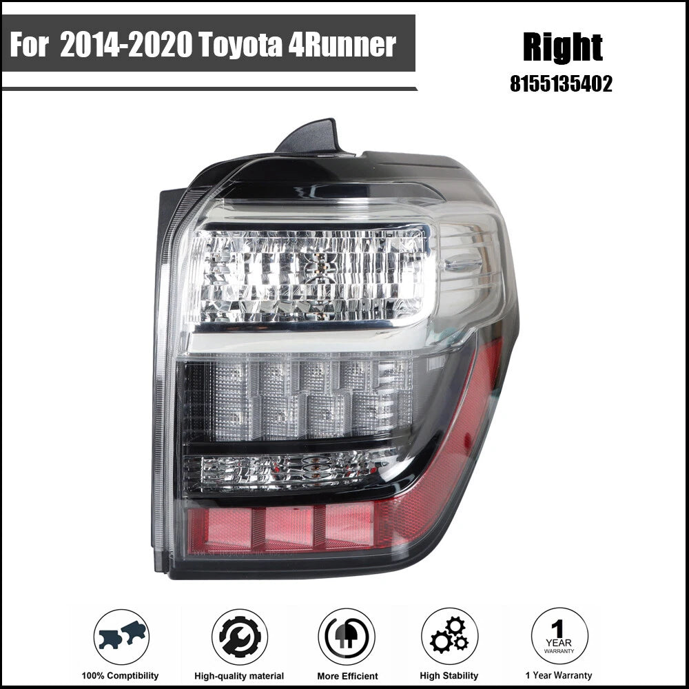 Tail Light Assembly for Toyota 4Runner (2014–2020) Right Passenger Side