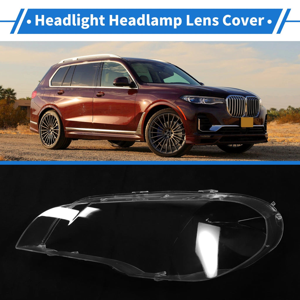 1 Pcs Front Left Headlight Lens Cover Replacement for BMW X5 E70 (2008–2013)