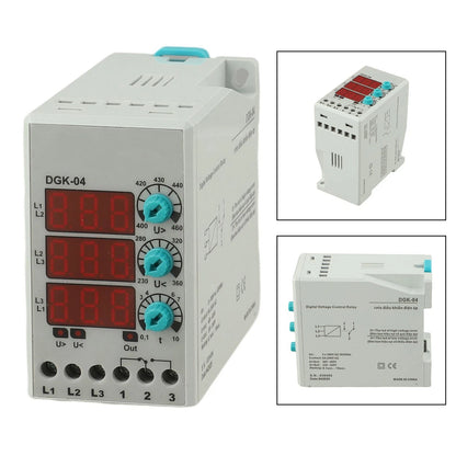 Power Grid Protection 3-Phase Fault Protection Relay with 3-Digit LED Display