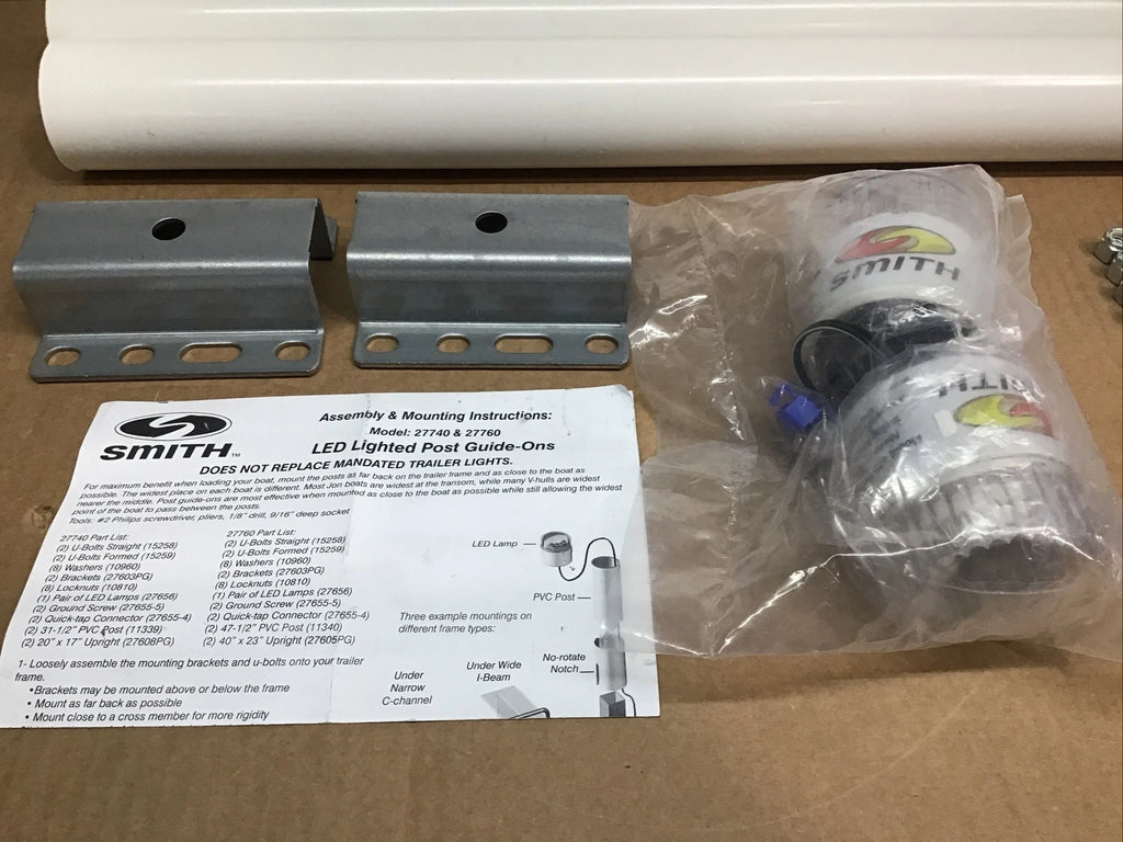 Lighted Post Style Boat Trailer Guides for CE Smith 27740 (Used)