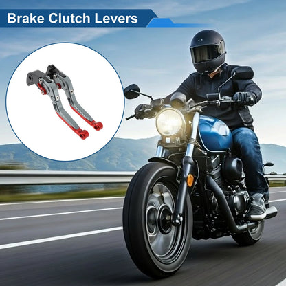 Brake Clutch Levers for Yamaha YZF-R7 (2021–2025) Titanium Red End 1 Pair