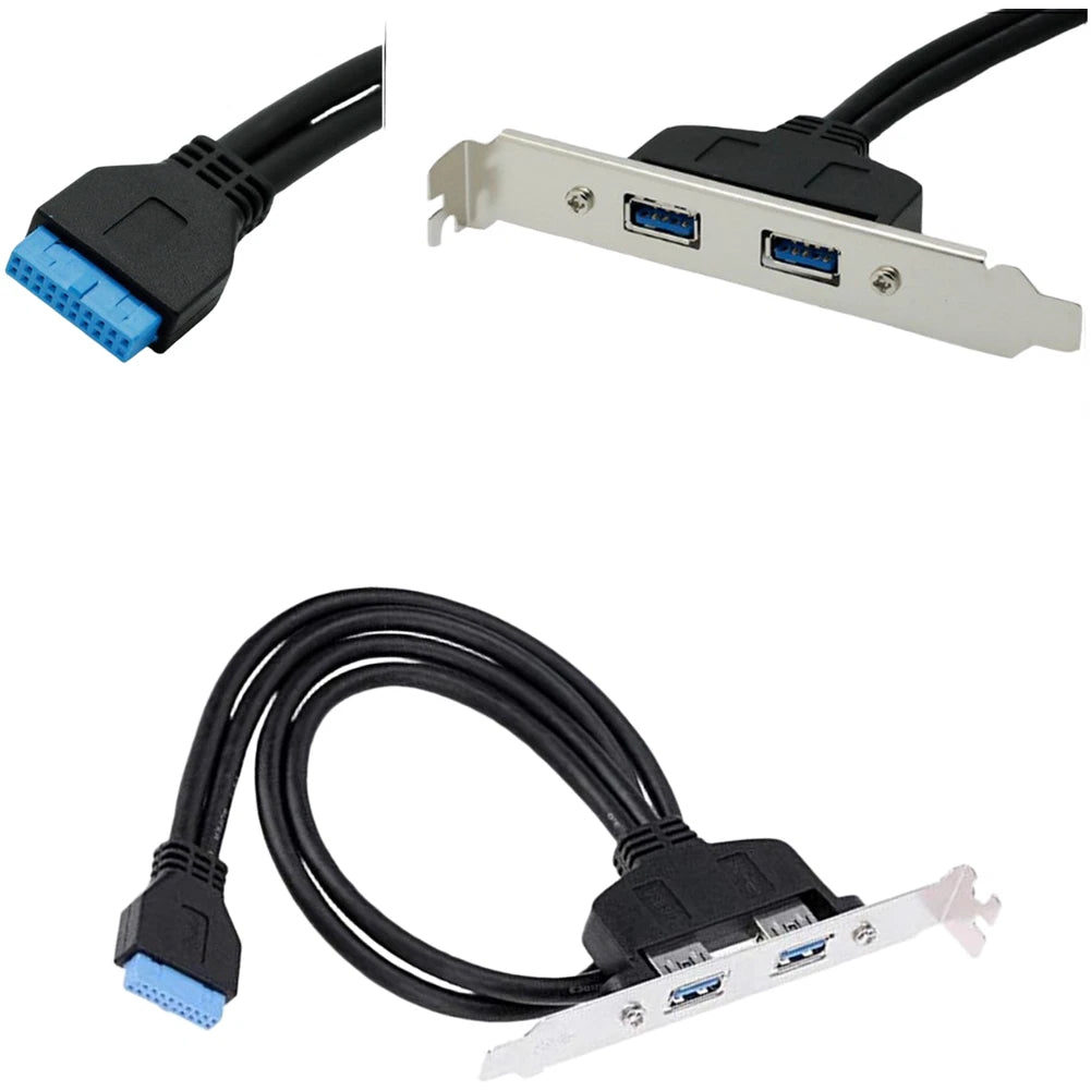 USB 3.0 20Pin Front Panel Adapter Cable for PC Case (50cm)