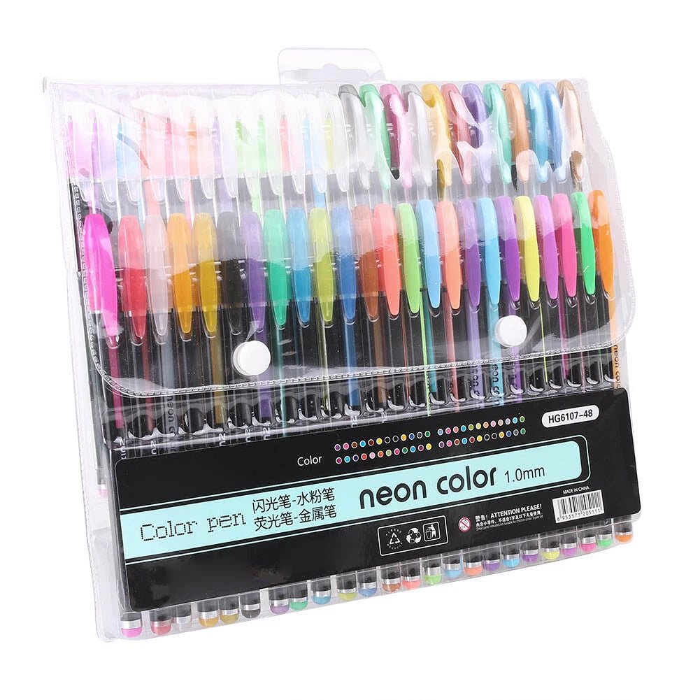48 Multi Color Gel Pens for Scrapbooking and Drawing