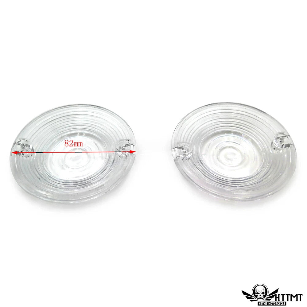 Clear Flat Turn Signal Lens Covers for Harley Road Glide Road King (1986–2012)