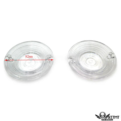 Clear Flat Turn Signal Lens Covers for Harley Road Glide Road King (1986–2012)
