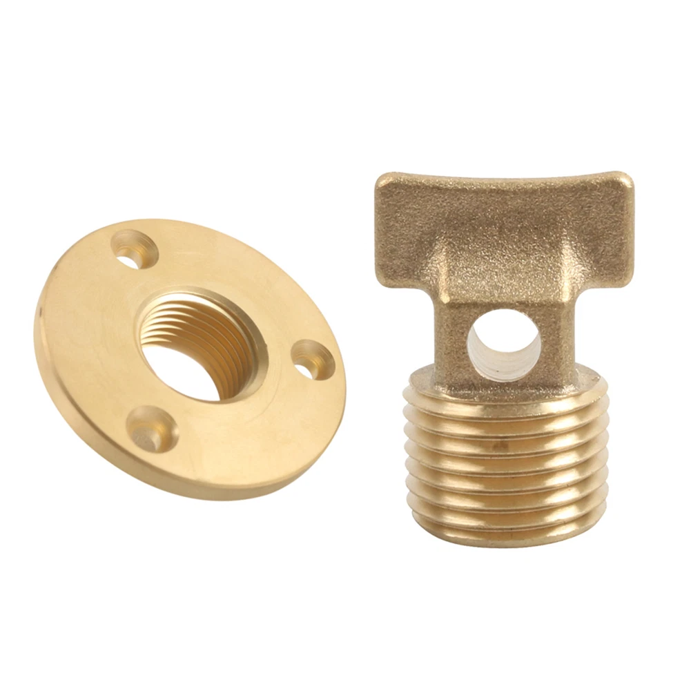 Garboard Drain Cover 1/2 NPT Thread for Boats (Solid Brass)