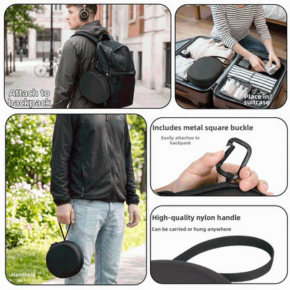 EVA Headphone Storage Box with Dual Accessory Mesh Compartments