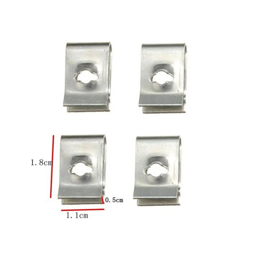 40x Engine Cover Clips for Universal Vehicles (Metal Screw Bolt Fasteners)