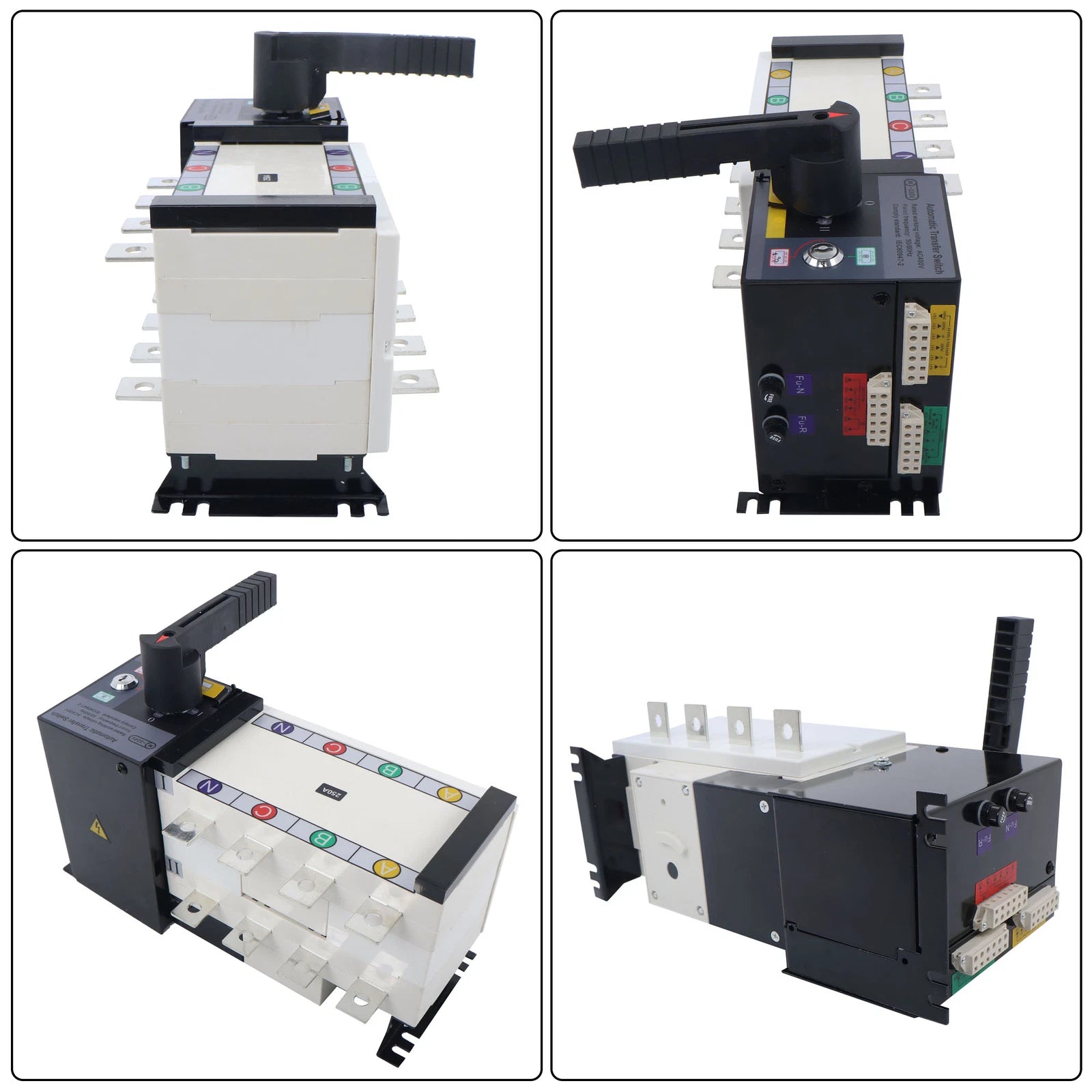 Automatic Transfer Switch 250A 4 Poles 110V 220V for Generator